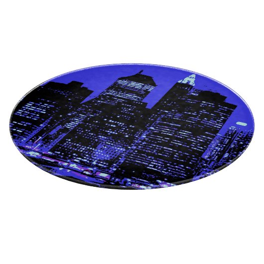 Blue New York City Snijplank (Hoek)