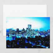 Blue New York City uitnodiging (Voorkant / Achterkant)