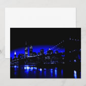 Blue New York City uitnodiging (Voorkant / Achterkant)