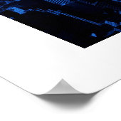 Blue New York City White Border Poster (Hoek)