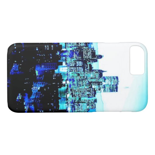 Blue New York iPhone 7 Hoesje (Achterkant (Horizontaal))