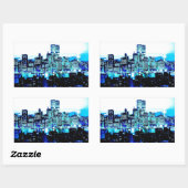 Blue New York Rechthoekige Sticker (Vel)