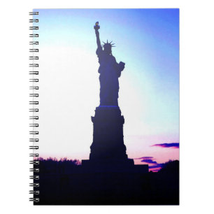 Blue New York Sunset - Lady Liberty Notebook Notitieboek