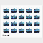 Blue New York Vierkante Sticker (Vel)