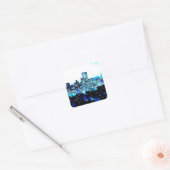 Blue New York Vierkante Sticker (Envelop)