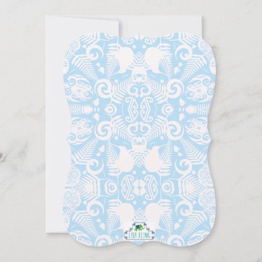 Blue New Zealand Tribal Design Baby shower - Jonge Kaart (Achterkant)