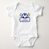 Blue Newest Recruit Custom Soccer Romper (Voorkant)