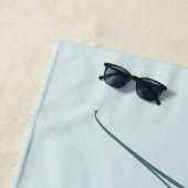 Blue Newlyweds Name Personalized Honeymoon Strandlaken (In situ)