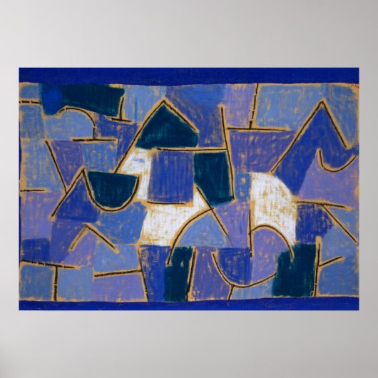 Blue Night, 1937, van Paul Klee Poster (Voorkant)