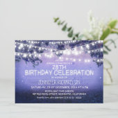 Blue Night & Garden Lights Uitnodigingen voor verj (Staand voorkant)