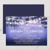 Blue Night & Garden Lights Uitnodigingen voor verj (Voorkant / Achterkant)