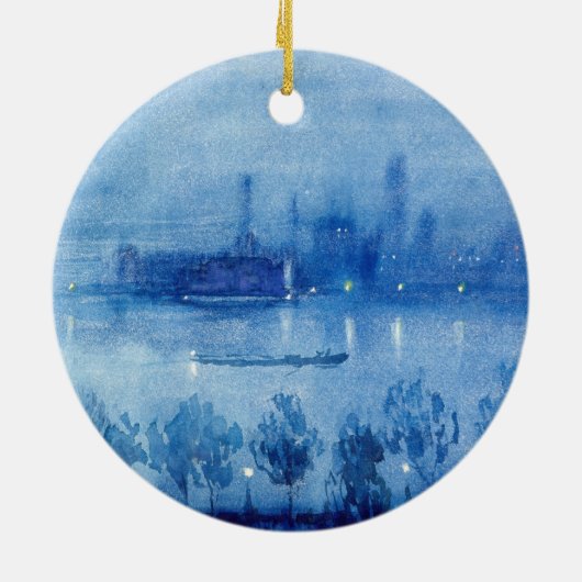 Blue Night, Londen | Joseph Pennell Keramisch Ornament (Achterkant)