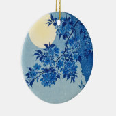 Blue Night Moon Cherry Tree Japans Keramisch Ornament (Rechts)