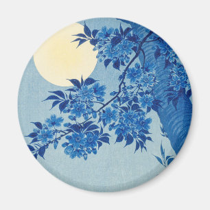 Blue Night Moon Cherry Tree Japans Magneet
