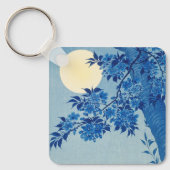 Blue Night Moon Cherry Tree Japans Sleutelhanger (Voorkant)