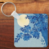 Blue Night Moon Cherry Tree Japans Sleutelhanger (Voorkant)