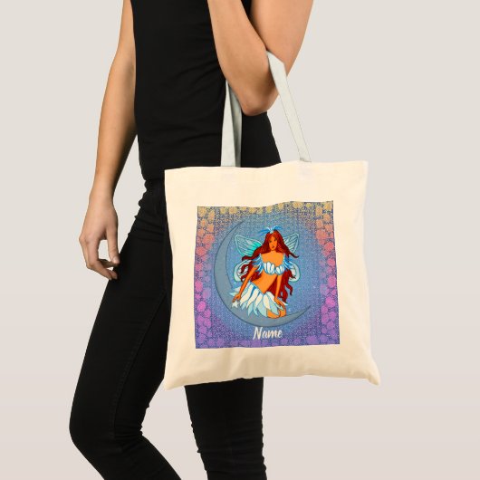 Blue Night Moon Fairy canvas tas (Voorkant (product))