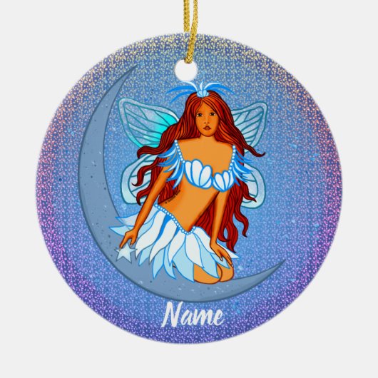 Blue Night Moon Fairy ornament (Voorkant)