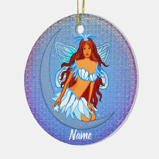 Blue Night Moon Fairy ornament (Links)