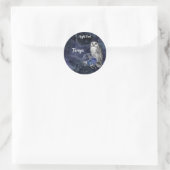 Blue Night Owl Classic Round Sticker (Tas)
