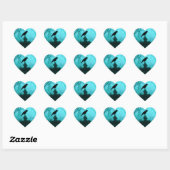Blue Night Raven Hart Sticker (Vel)