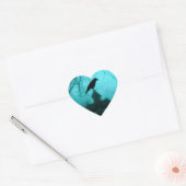 Blue Night Raven Hart Sticker (Envelop)