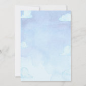 Blue Night Sky Baby Beer Douche Uitnodiging (Achterkant)