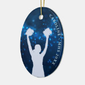 Blue Night Sky Cheer Team Award Keramisch Ornament (Links)