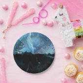 Blue Night Sky Galaxy Papieren Bordje (Feest)