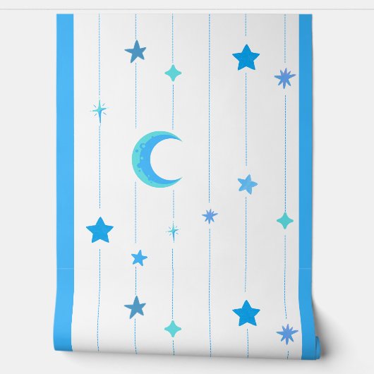 Blue Night Sky Wallpaper Behang (Afrollen)