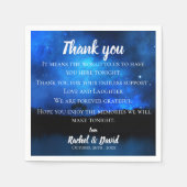 Blue Night Sky Wedding Bedankt bericht Napkins Servet (Voorkant)