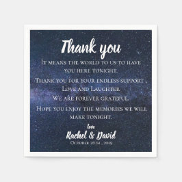 Blue Night Sky Wedding Servet