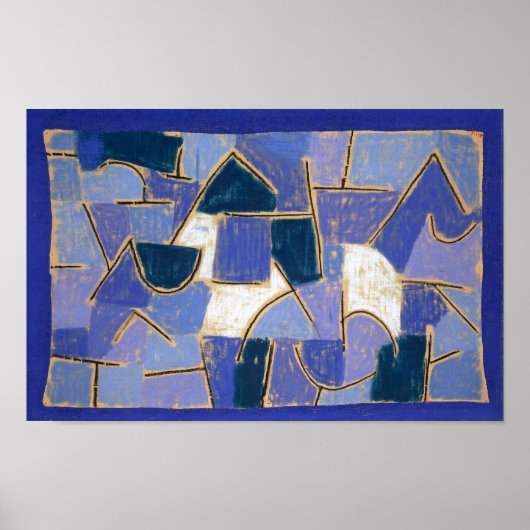 Blue Night van Paul Klee, Abstract Poster (Voorkant)