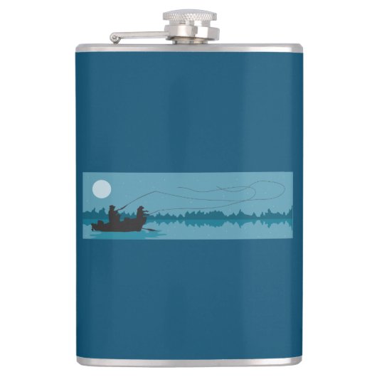 Blue Night Vist Fishermans Heupfles (Voorkant)