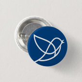 Blue Nightingale Pin Ronde Button 3,2 Cm (Voorkant /achterkant)