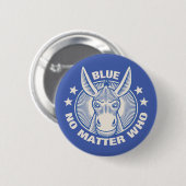Blue No Matter die Ronde Button 5,7 Cm (Voorkant /achterkant)
