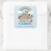 Blue Noah's Ark Baby shower Sticker (Tas)