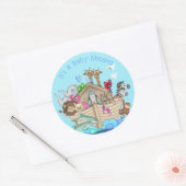  Blue Noah's Ark Baby shower Sticker (Envelop)