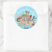  Blue Noah's Ark Baby shower Sticker (Tas)