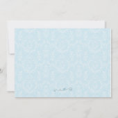 Blue Noah's Ark Baby shower Uitnodiging (Achterkant)