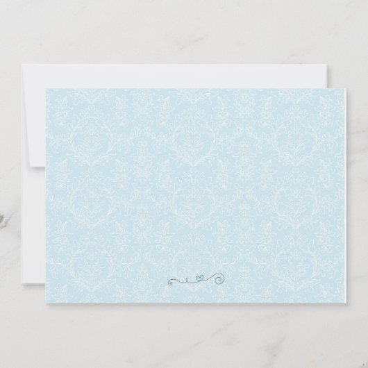 Blue Noah's Ark Baby shower Uitnodiging (Achterkant)