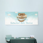 Blue Noah's Ark Boy Baby shower Birthday Baptism Spandoek (Beurs)