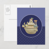 Blue Noah's Ark Briefkaart (Voorkant / Achterkant)