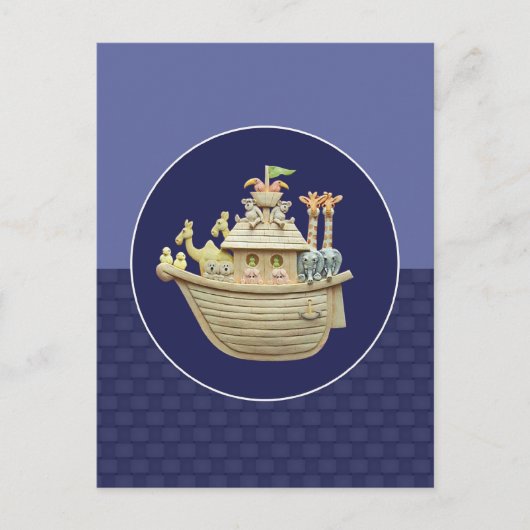 Blue Noah's Ark Briefkaart (Voorkant)