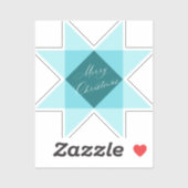 Blue Nordic Star Christmas Sticker (Vel)