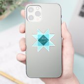 Blue Nordic Star Christmas Sticker (Telefoon)