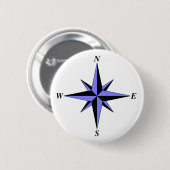 Blue North Arrow Button (Voorkant /achterkant)