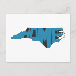 Blue North Carolina Home State Word Art Briefkaart