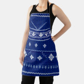 Blue Norwegian Knit, Apron Schort (Insitu)