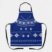 Blue Norwegian Knit, Apron Schort (Voorkant)